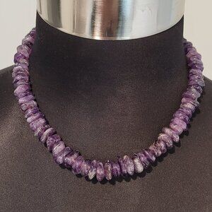 Vintage Genuine Melon-shaped Amethyst Choker Early 1970's